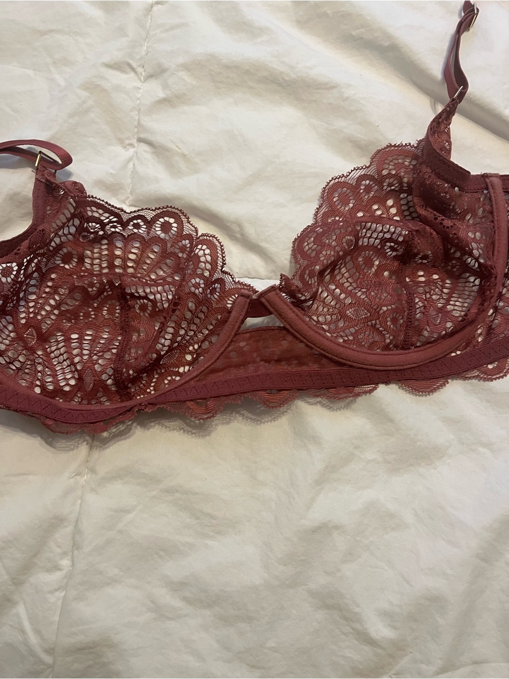 Miiuy by Simons Dusty Rose Lace Underwire Bra